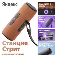 Портативная умная колонка Яндекс Станция Стрит с Алисой, Оранжевый