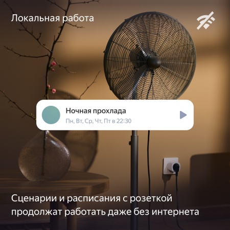 Умная розетка Яндекс, черный