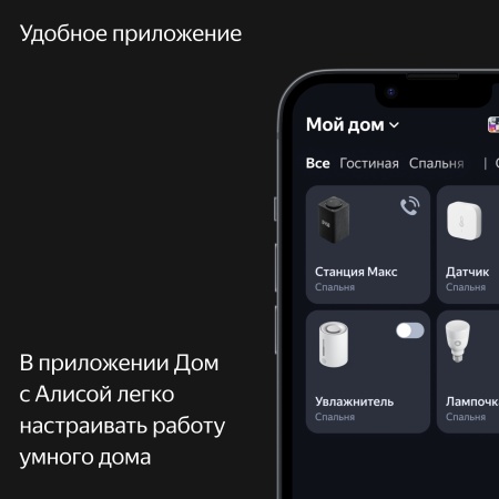 Умная колонка Яндекс Станция Макс c Zigbee™, Черный