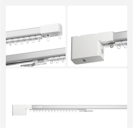 Умный карниз для штор Яндекс, длина 1,8-3 м, работает с Алисой, Zigbee™