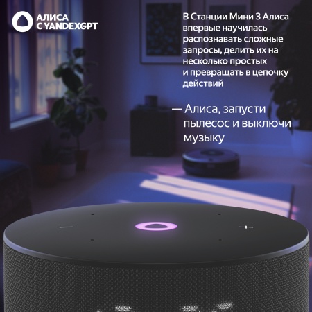 Умная колонка Яндекс Станция Мини 3 Черный
