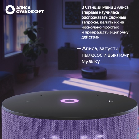 Умная колонка Яндекс Станция Мини 3 Лиловый