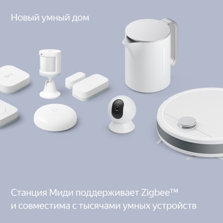 Умная колонка Яндекс Станция Миди, Серый