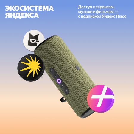 Портативная умная колонка Яндекс Станция Стрит с Алисой, Зеленый